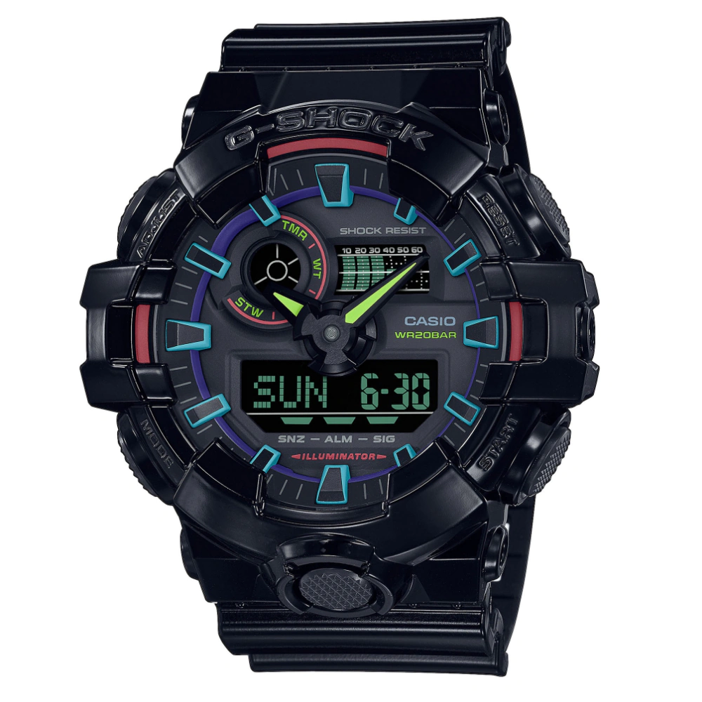 Часовник g-shock ga-700rgb-1aer Часовник G-Shock Ga-700Rgb-1Aer